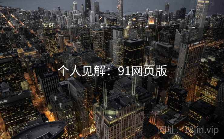 个人见解:91网页版