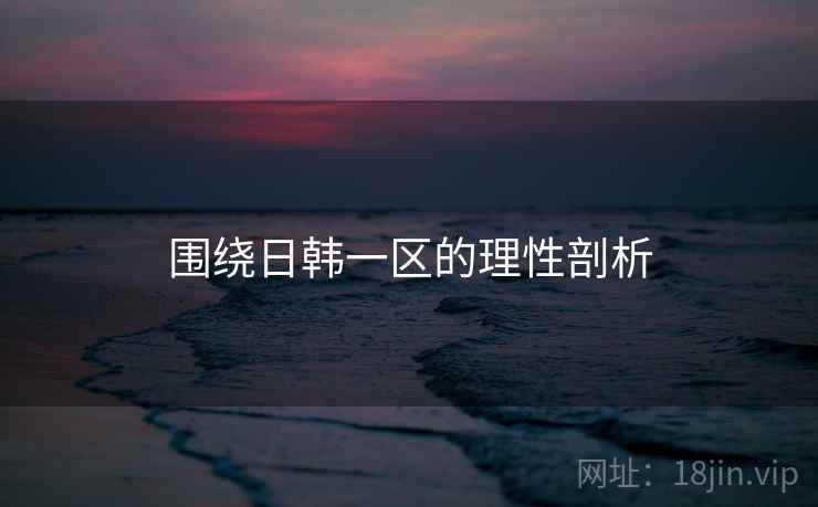围绕日韩一区的理性剖析