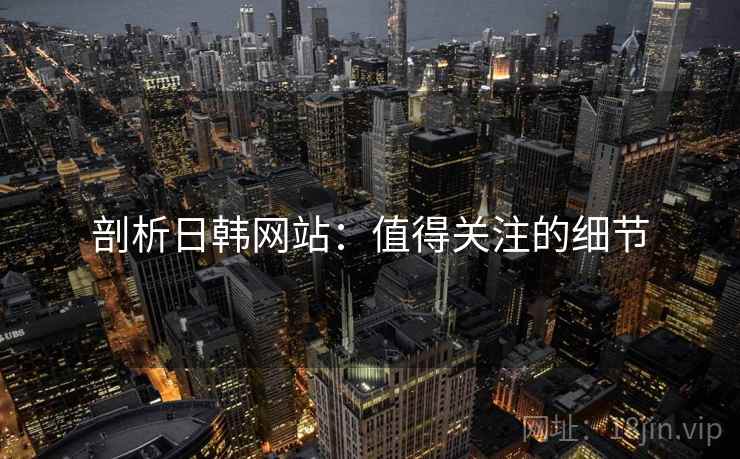 剖析日韩网站:值得关注的细节