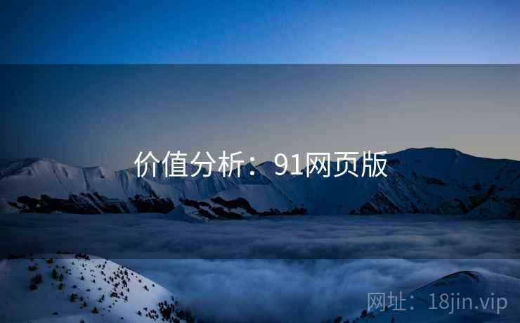 价值分析:91网页版