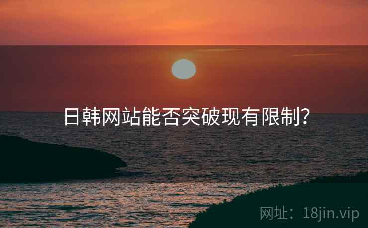 日韩网站能否突破现有限制?