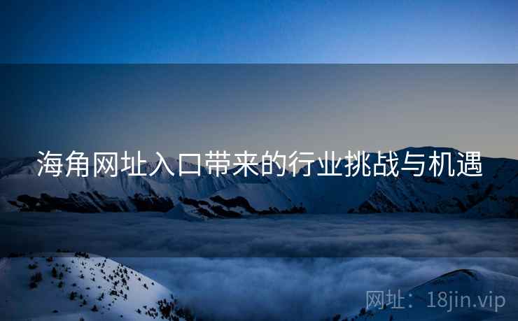 海角网址入口带来的行业挑战与机遇