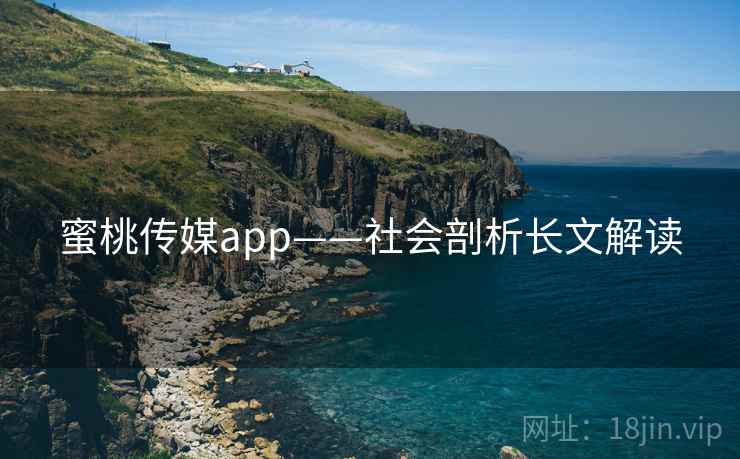蜜桃传媒app——社会剖析长文解读